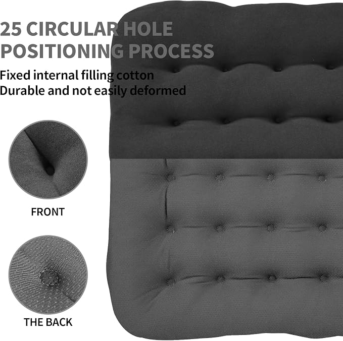 BUYUE Good Support Office Chair Cushion Padded, Soft Velvet Comfortable - Image 3