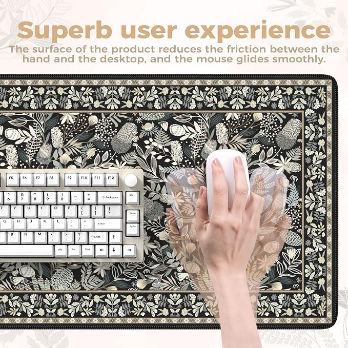 iCasso Black Desk Mat, Big Mouse Pad - Image 4