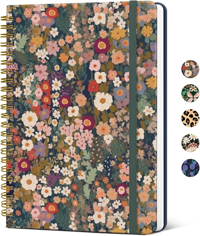 Taja Lined Spiral Journal Notebook by Taja