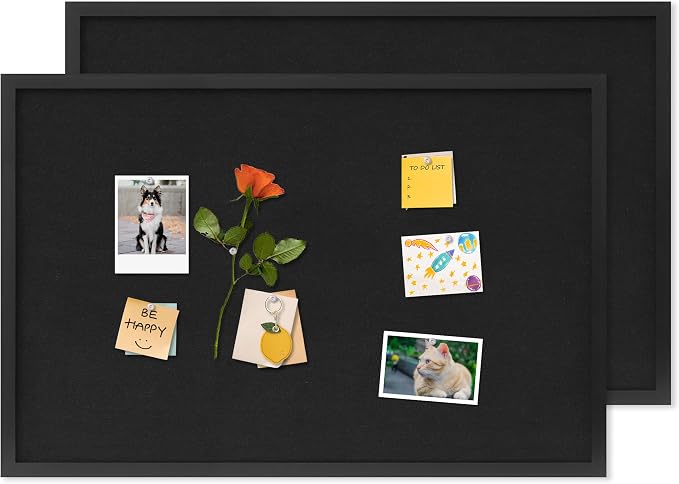 DAHAPYBOO Cork Board with Linen Black 2Pack, Bulletin Board 30"x20" | Corkboards by DAHAPYBOO