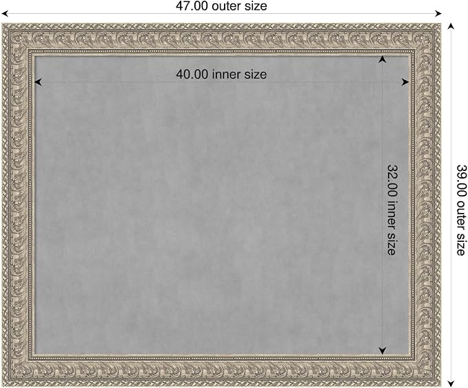 Amanti Art Silver Framed Magnetic Board 39x47 X-Large Vision Board - Image 2