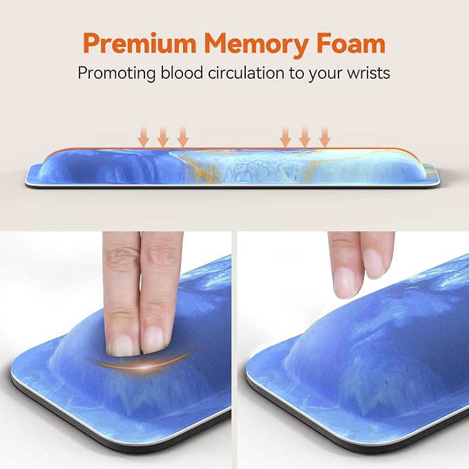 TECKNET Wrist Rest for Computer Keyboard, Thicken Memory Foam Wrist Support Pad - Image 3