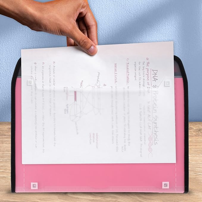 Five Star Expanding File Organizer + Study App, 7-Pocket Accordian File - Image 4