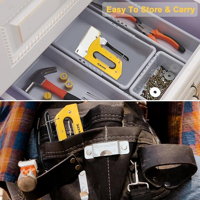 YEAHOME T50 Heavy Duty Staple Gun Kit, Upholstery Staple Gun - Image 6