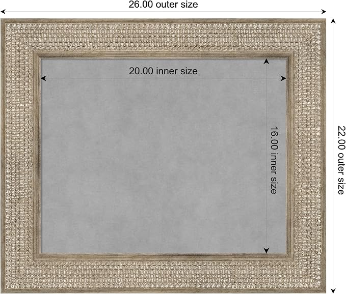 Amanti Art Silver Framed Magnetic Board 22x26 Small Vision Board - Image 4