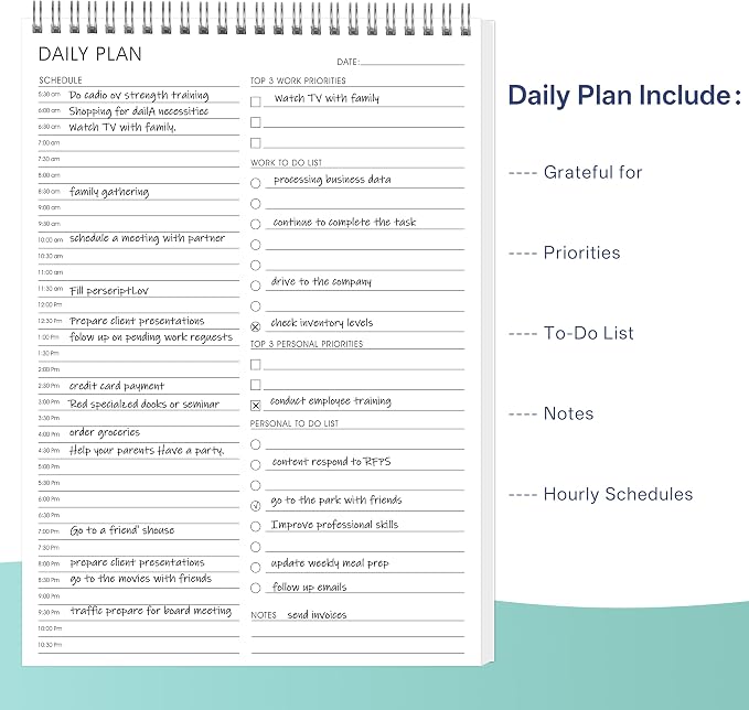 Daily Shedule Planner Half-Hourly Appointment Planner Personal Organizer - Image 2