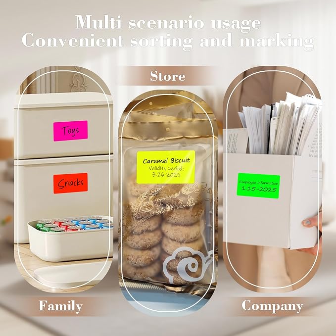 PARLAIM 5 x 3 inch Rectangle Colored Inventory Stickers - Image 7