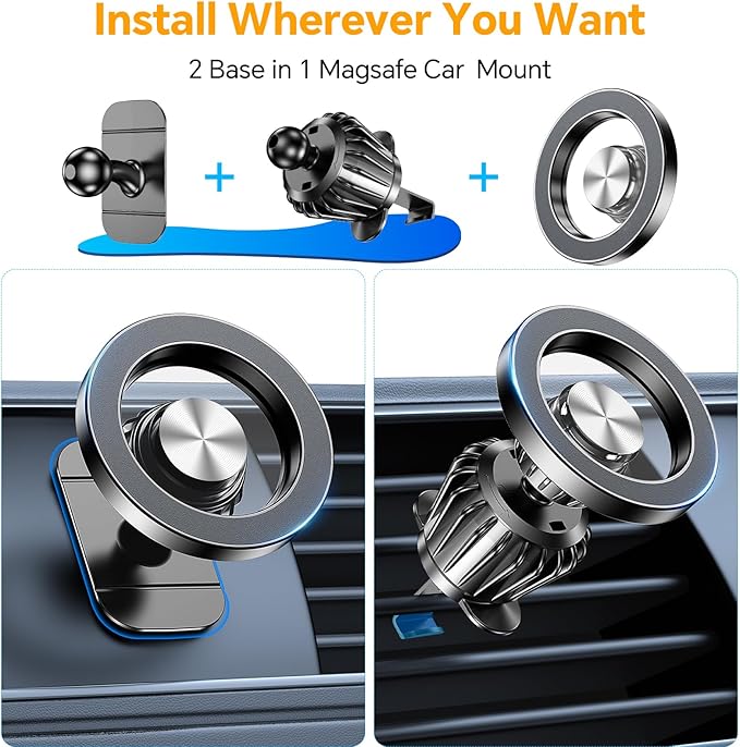 Kaistyle for Magsafe Car Mount【Strong Magnets】Magnetic Phone Holder for Car - Image 2