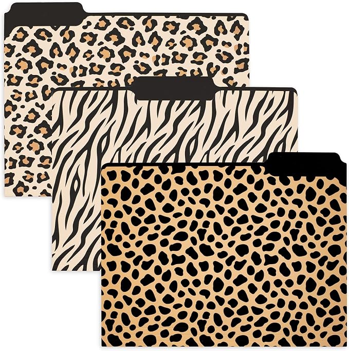 Steel Mill & Co. Set of 9 File Folders Decorative, Leopard | Thick Sturdy File - Image 6