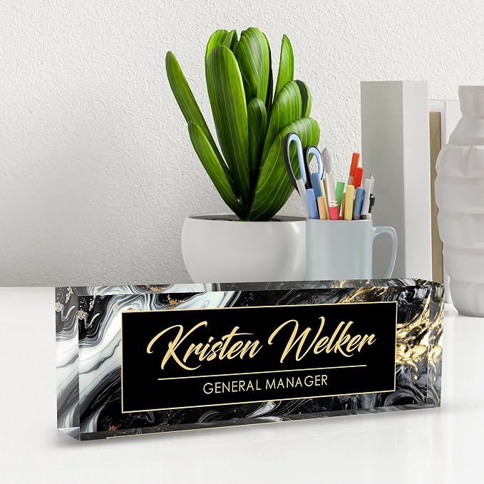 Custom Desk Name Plate Personalized, Acrylic Name Plate - Image 7