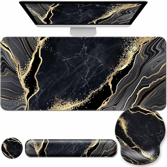 Desk Mat Set + Keyboard and Mouse Pad by VINEBURY
