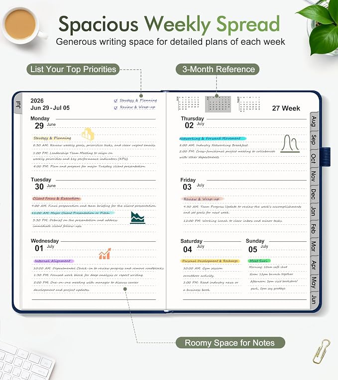 Planner 2026-2027, Academic Weekly and Monthly Calendar Planner from July 2026 - Image 3
