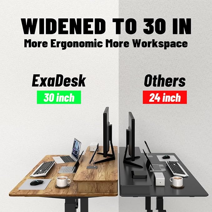 ExaDesk 48 * 30 Inches Electric Standing Widened Desk Adjustable Height - Image 4
