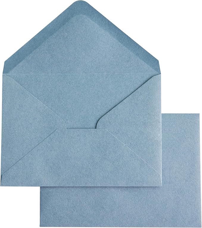 PONATIA 50 Pack A1 Envelopes, 3.63 x 5.2'' Dusty Blue Envelopes Perfect by ponatia