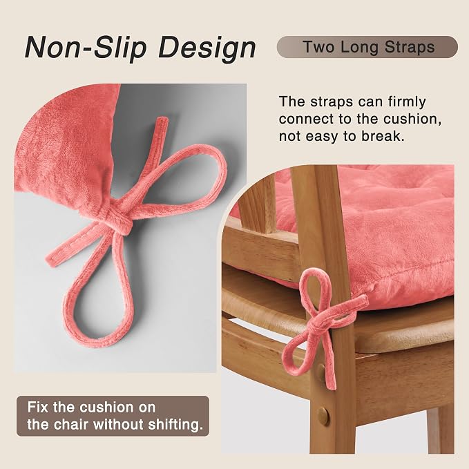 OVOV 6 Pack Chair Cushions for Dining Chairs Soft Seat Cushions for Kitchen - Image 3