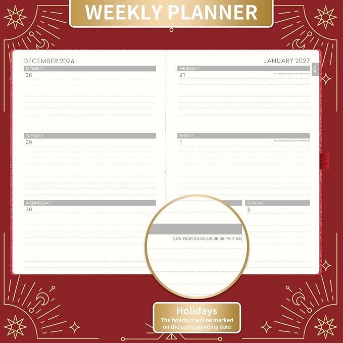 2027 Planner - 2027 Weekly Monthly Planner, January 2027 - December 2027 - Image 4