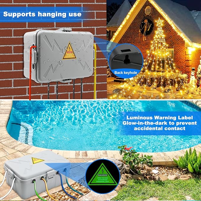 Hrensaw Large Outdoor Electrical Box, IP54 Waterproof Outdoor Outlet Covers - Image 4