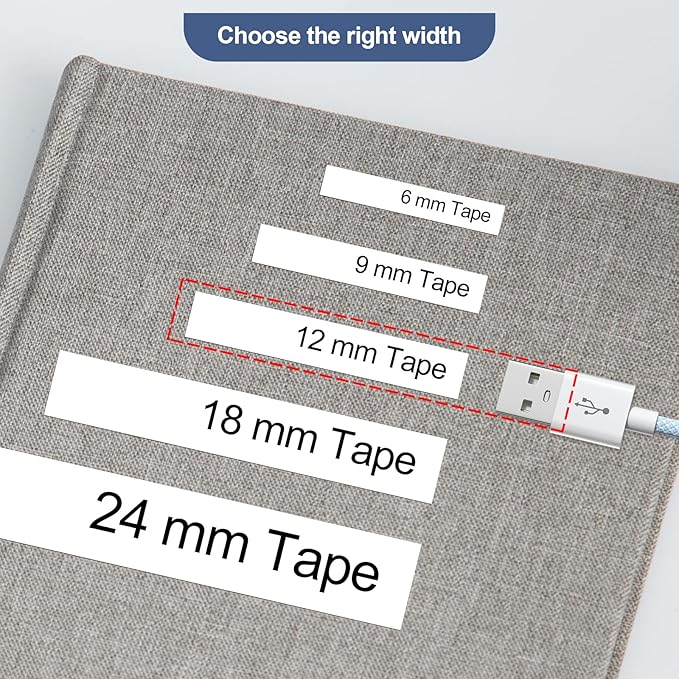 Unismar 90-Pack Compatible for Brother Black on White 12mm Label Tape Replacement for Ptouch PTD200 PTD202 PTD210 PTD600 PTD400 PTH100 PTH110 PT1280 Label Printer 26.2Ft(8m)