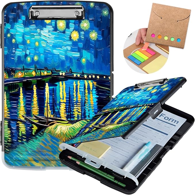 Clipboard with Storage, Heavy Duty Plastic Storage Clipboard with Low Profile by Unknown