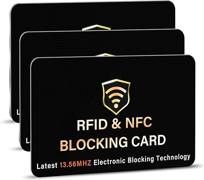 SaiTech IT 3 Pack RFID Blocking Card, One Card Protects Entire Wallet Purse by SaiTechIT