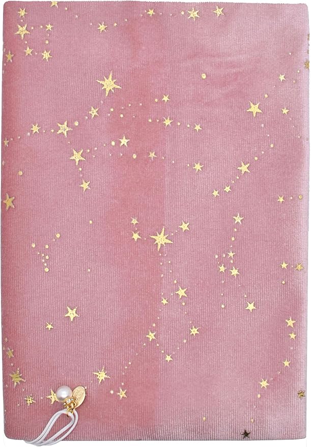 BLBMH A5 Book Covers for Paperbacks Book Cover for Privacy Fit for 5.5x8.3 inch Adjustable Book Sleeve Cover for Women Over 15 Diary Softcover Protector for Notebook - Velvet Pink-DeskLoop Office