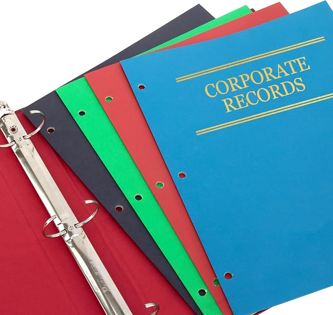 Corporate Records Folder, 3 Hole Punched Business Document Folder - Image 2