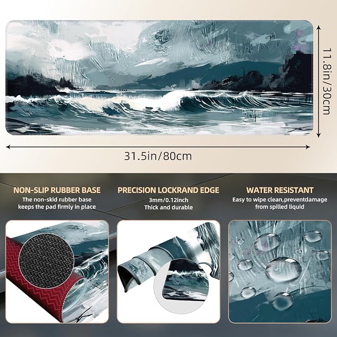 Galdas Gaming Mouse Pad XXL XL Large Long Extended Big Mousepad Non-Slip Rubber - Image 3