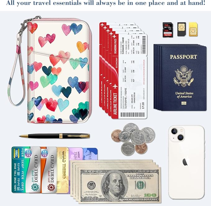 Fintie Family Passport Holder Wallet, RFID Blocking Travel Document Organizer - Image 3