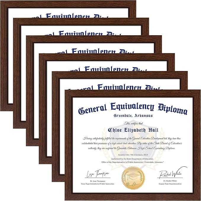 FIXSMITH 8.5x11 Diploma Frame, 6 Pack Certificate Frame by FIXSMITH