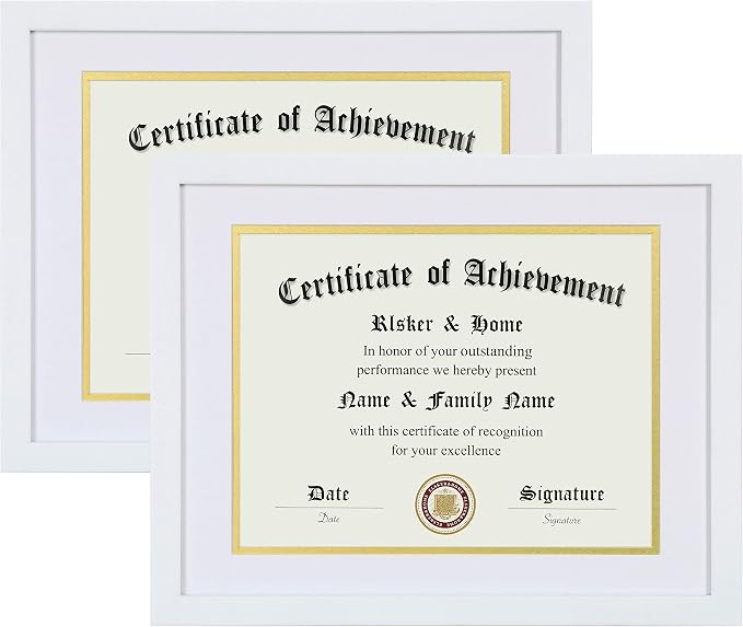 ELSKER&HOME 8.5x11 Certificate Frame White by ELSKERHOME