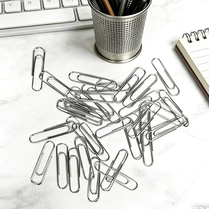 Paper Clips 100 Pcs 1.3 Inch Medium Silver Paperclips - Image 6