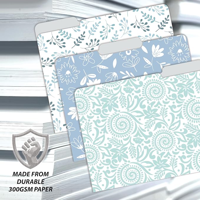 Better Office Products Decorative File Folders, 18 Pack, 9 Floral & Paisley - Image 4