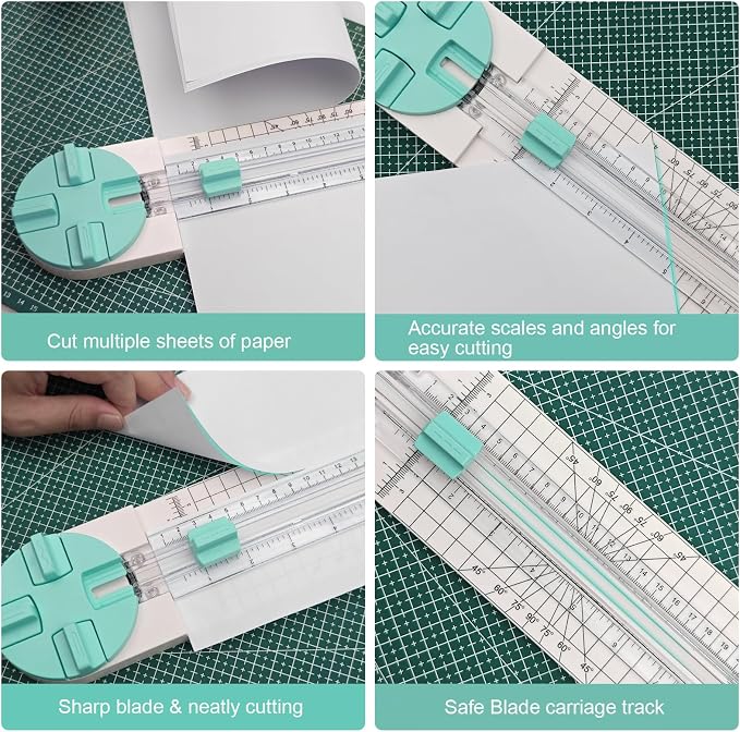 Paper Trimmer, 4 Styles Craft Paper Cutter Multi-Function Scrapbooking Tool - Image 3