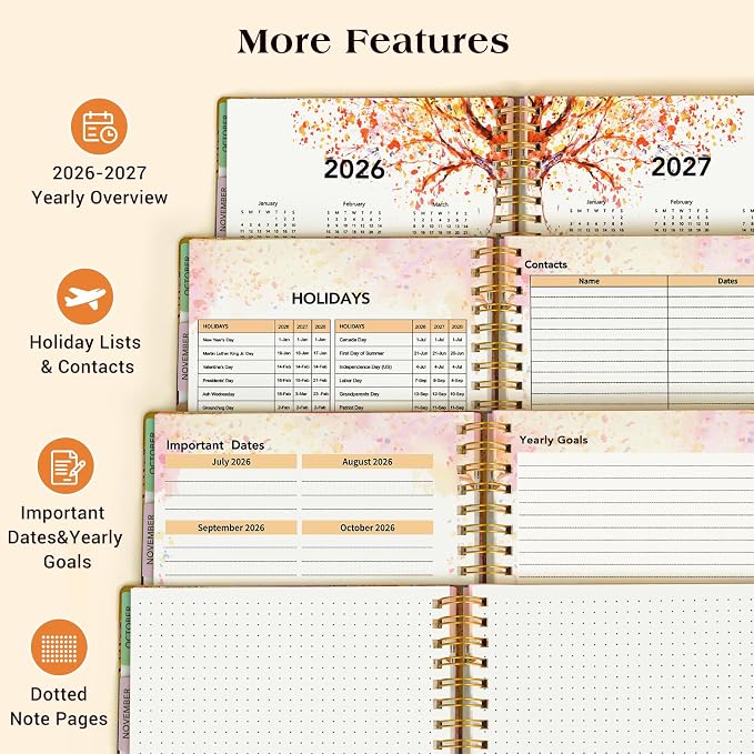 Academic Planner 2026-2027, 18 Months Weekly and Monthly Daily Planner from - Image 6