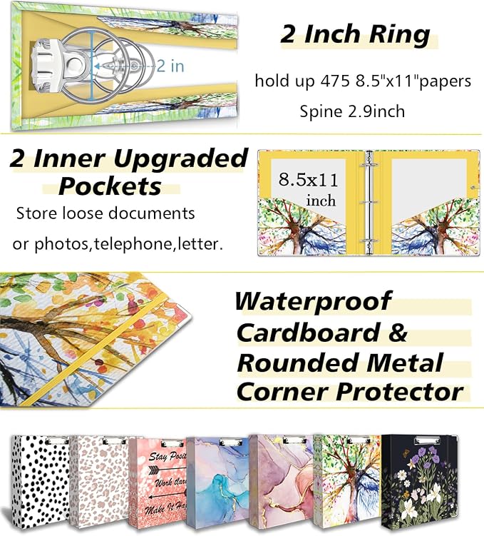 2 Inch 3 Ring Binder Organizer, Three Ring Binder - Image 4