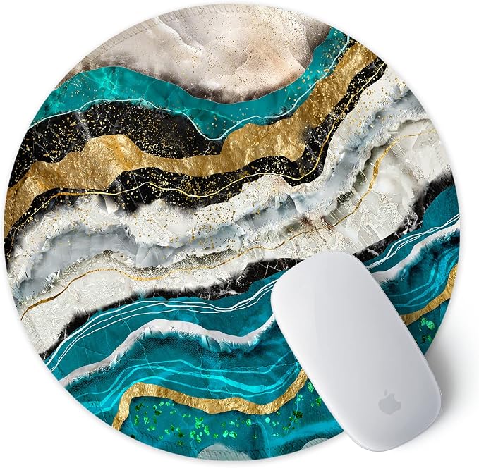 ITNRSIIET Round Mouse Pad with Stitched Edge Premium-Textured Waterproof - Image 2