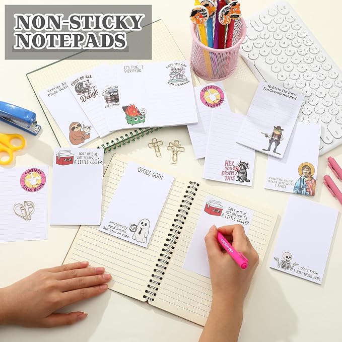12 Pack Funny Notepads, 5x3 Inches Sarcastic Note Pads Memo Fun Office Gifts - Image 6