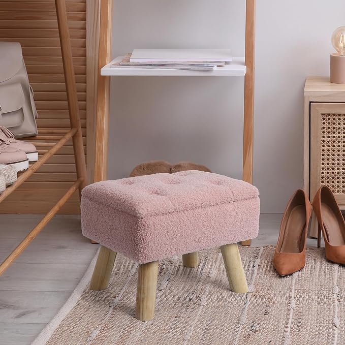 OGEMXU Storage Ottoman, Small Foot Stool Ottoman - Image 7