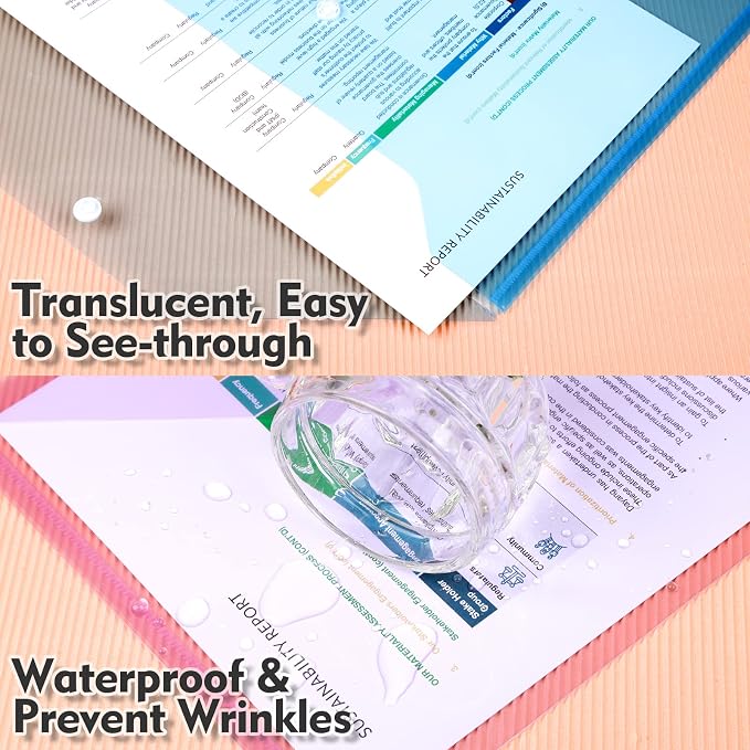LEOBRO File Folders, A4 Plastic Envelopes - Image 4