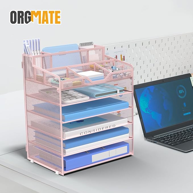 6 Tier Mesh Desk Organizer - Image 7