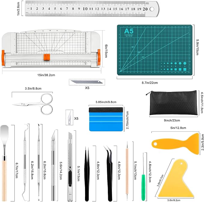 27PCS Craft Weeding Tools for Vinyl Kit, Utility Knife Set - Image 4