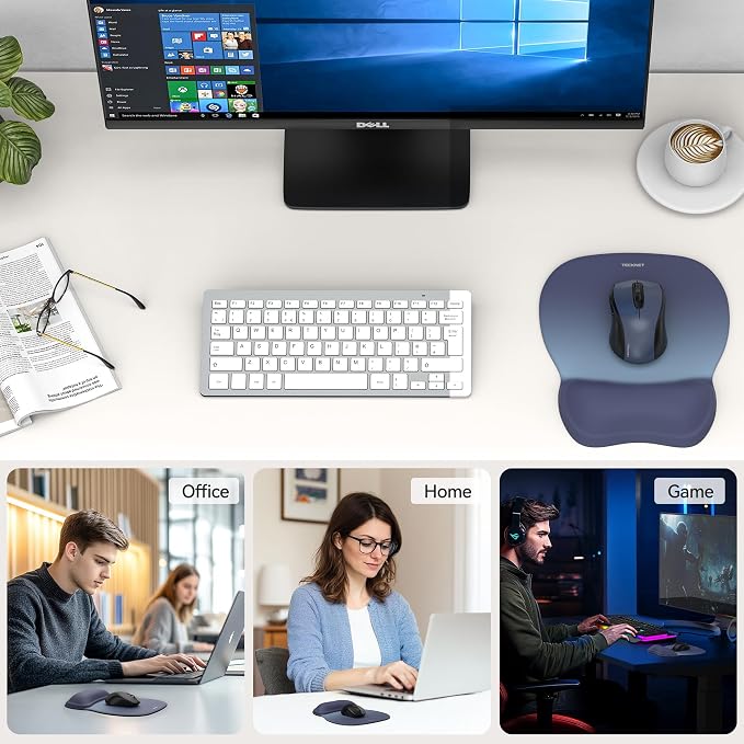 TECKNET Gel Mouse Pad with Wrist Rest, Ergonomic Office Mousepad with Wrist - Image 7