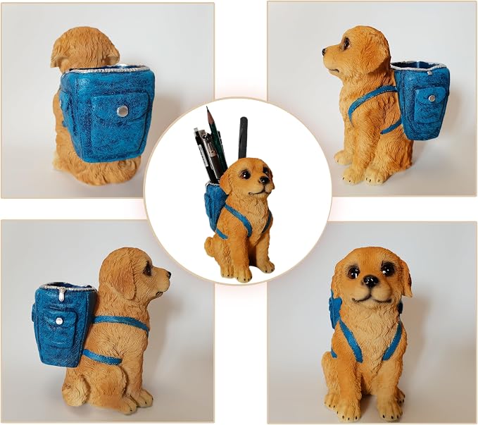 Photour Dog Pen Holder for Desk Pen Pencil Cup Creative Desktop Pen Organizer - Image 4