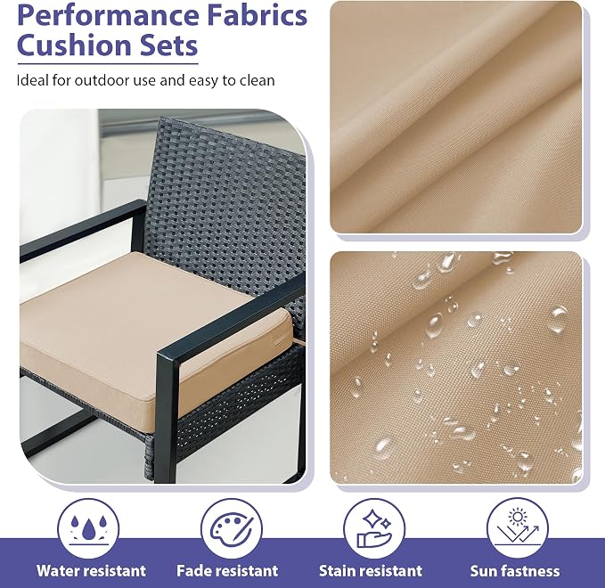 IPYNBAP Outdoor Chair Cushions Set of 4 -Waterproof Outdoor Seat Cushions - Image 3