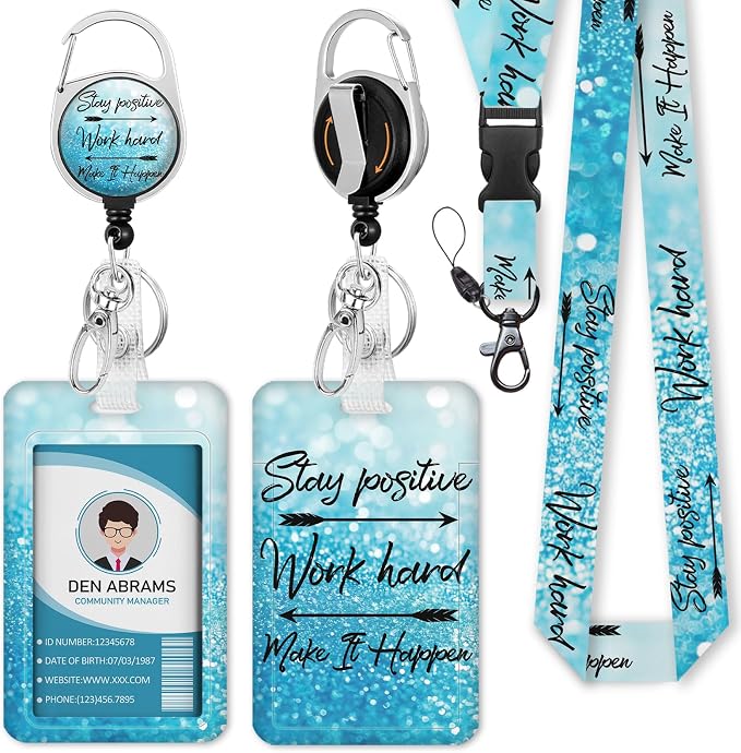 Piefly Lanyards for Id Badges, Positive Badge Holder by Piefly