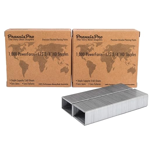 PowerForce-175 Heavy Duty Staples Refill, 3/4" Leg Length by PraxxisPro