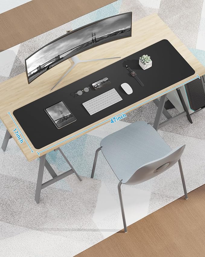 Large Desk pad mat, Mouse Pad, Office Desk Mat, Non-Slip PU Leather Desk Blotter - Image 6