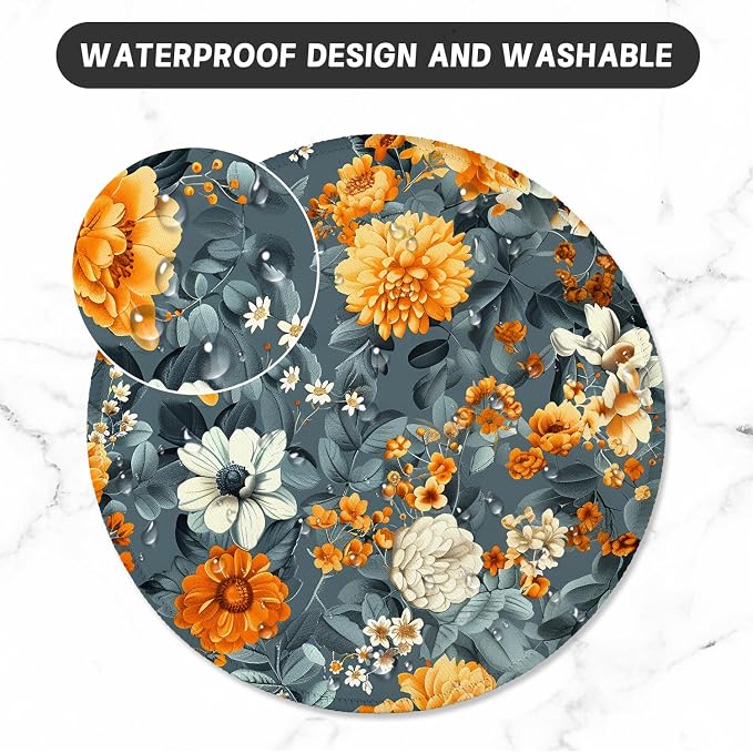ITNRSIIET Round Mouse Pad with Stitched Edge Premium-Textured Waterproof - Image 5