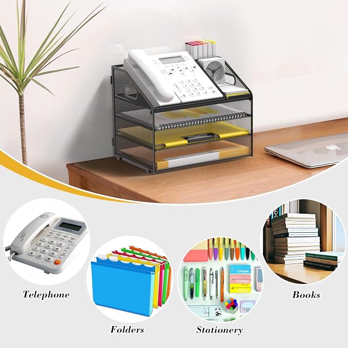 Letter Tray Paper, 4 Tier Desk Organizer - Image 5