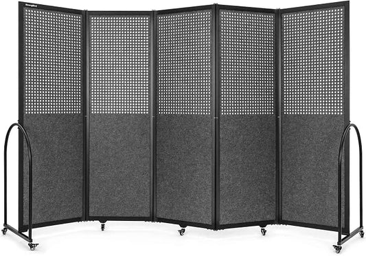 Folding Room Partition, Freestanding Privacy Divider, Portable Office Divider by StrongBird
